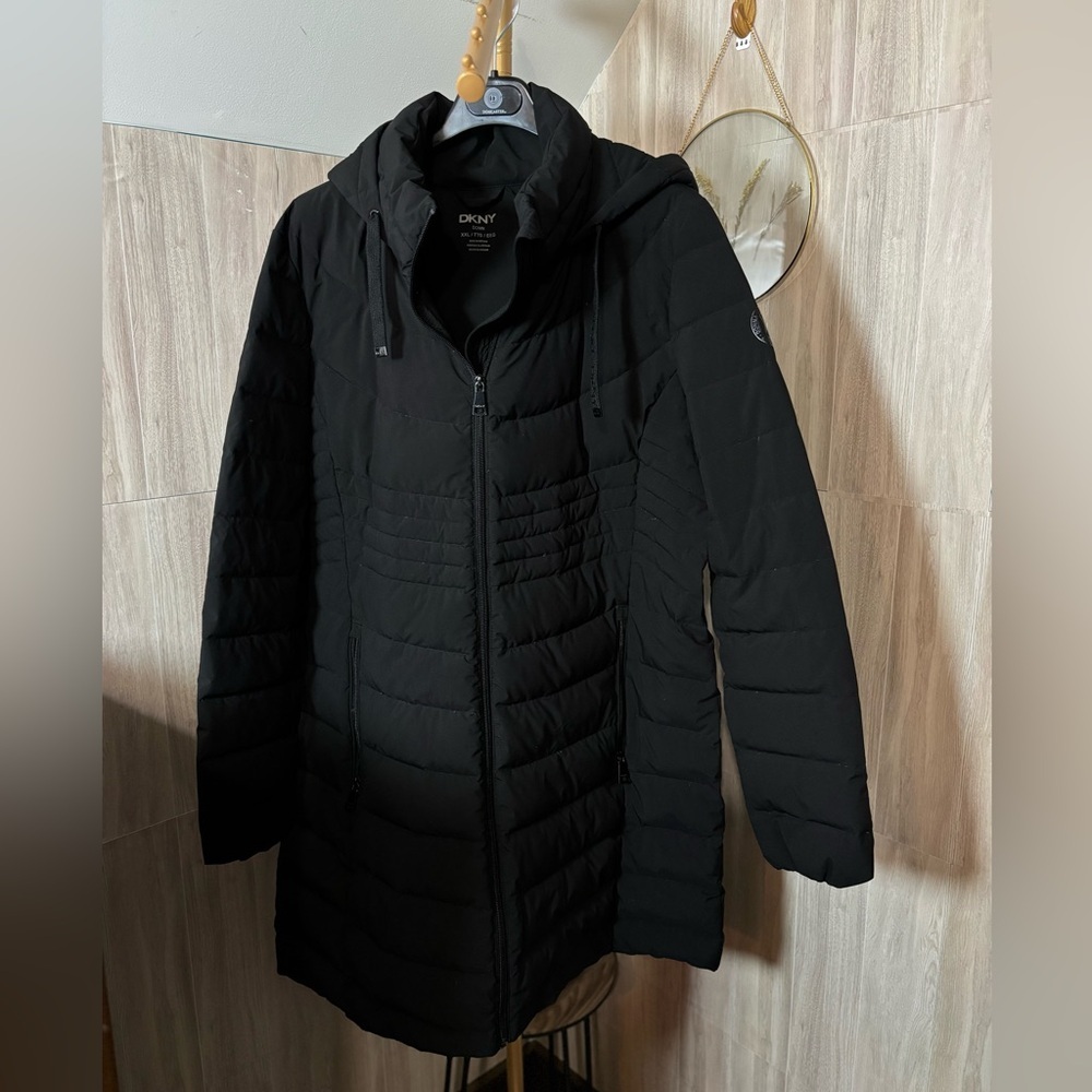 DKNY Women's Black Puffer Down Coat